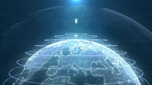 Futuristic Digital Globe Technology Animation