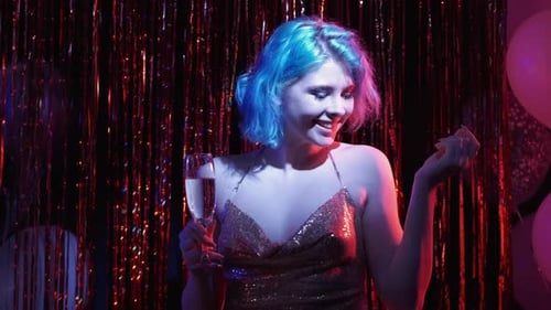 Feliz Ano Novo 2022 Xmas Toast Woman Champagne