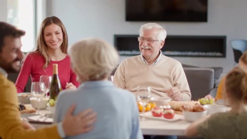 Family Celebratory Meal at Home