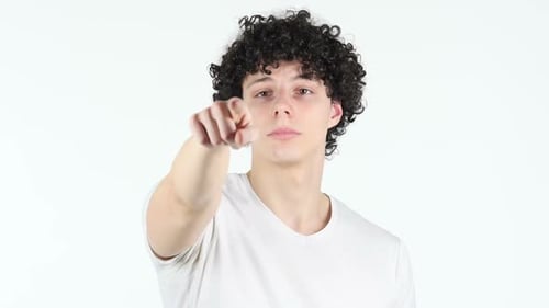 Pointing toward Camera, Young Man