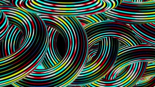 3d neon circle background