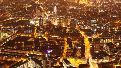 Timelapse of a city at night