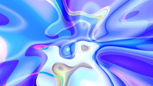 Abstract Fluid Morphing Blue Purple Liquid Background Animation
