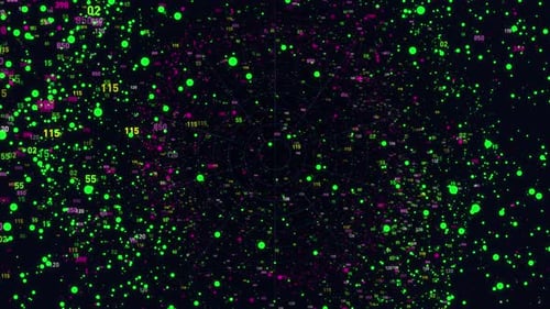 Futuristic Abstract Data Network Background Animation
