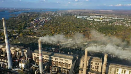 Power Plant Aerial View