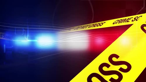 Animated Crime Scene Tape With Police Lights