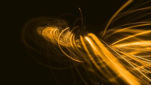 Dynamic Abstract Golden Light Trails Animation