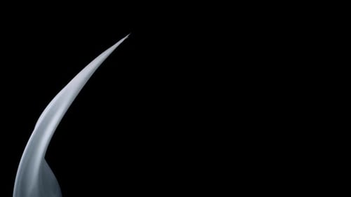 White Fabric Flowing in Slow Motion