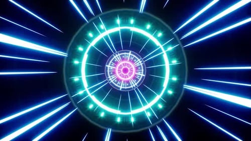 Vj Blue Light Streak Background 4K Loop