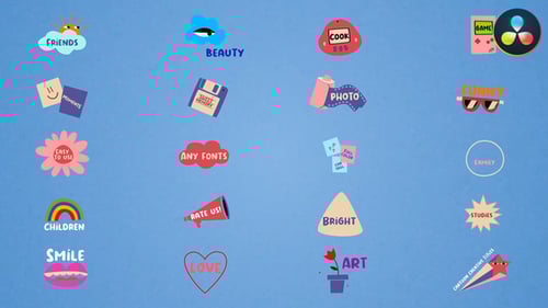 Playful Cartoon Handwritten Titles Pack for Engaging Video Content