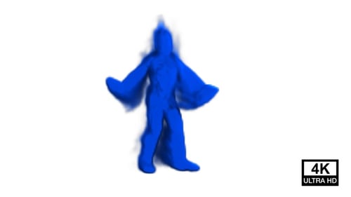 Hip Hop Dancing Blue Smoke Man 4 K