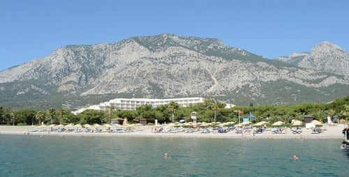 Turkish Beach On Mediterranean Sea