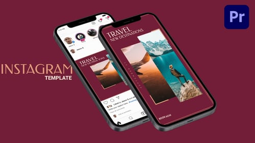 Travel Promo Mogrt | Publicaciones e historias de Instagram