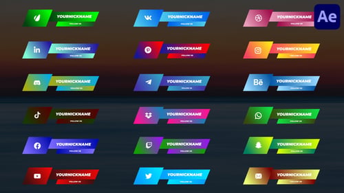 Social Media Lower Third | V.4 After Effect