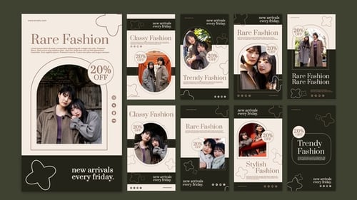 Modern Fashion Vertical Story Templates for Social Media