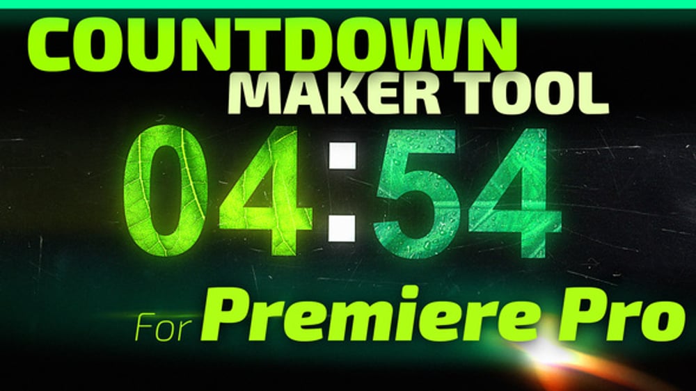 Countdown Maker Tool for Premiere Pro | Mogrt, Elements ft. time square ...