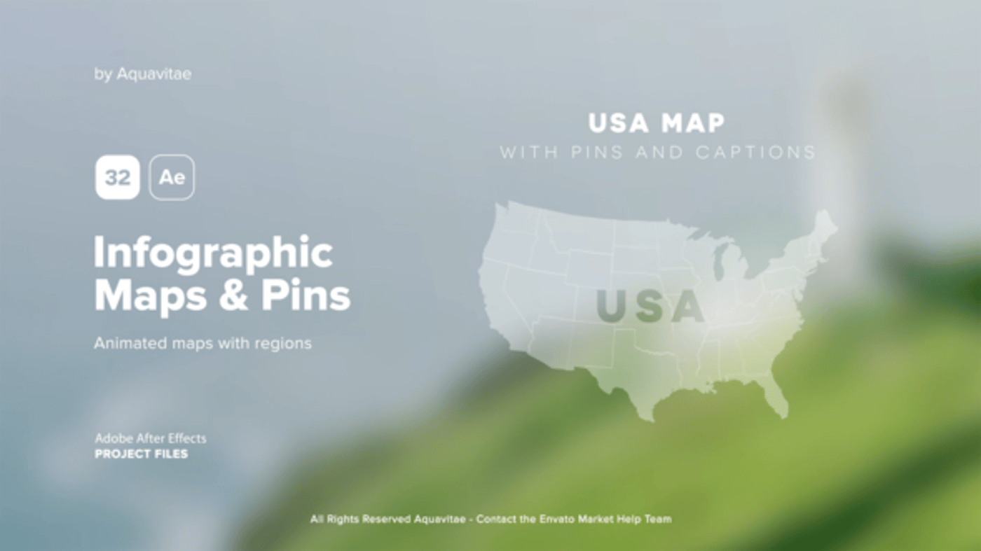Animated Infographic Maps with Customizable Data Pins, Infographics ft ...