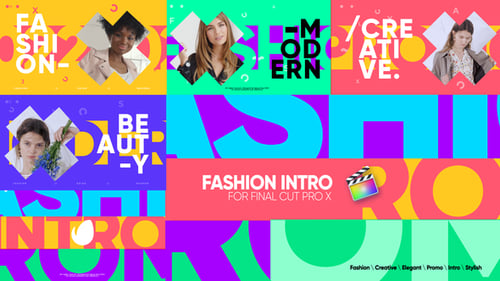Modern Fashion Intro with Kinetic Geometric Typography