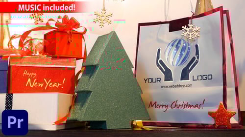 Merry Christmas & New Year Gifts Logo