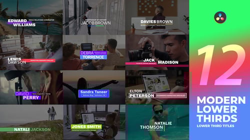 Modern Lower Thirds for DaVinci Resolve