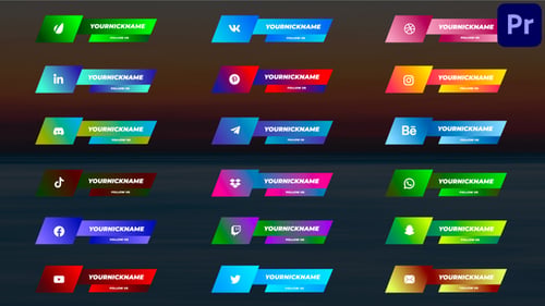 Social Media Lower Third | V.4 Premiere Pro