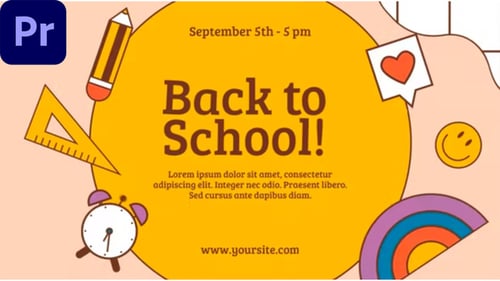 Back To School Intro Slideshow |MOGRT|