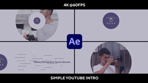 Clean Photography Channel Intro with Simple Logo Reveal