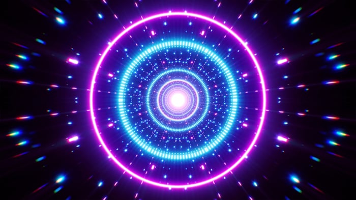 Vibrant Neon Audio Spectrum Music Visualizer Background Loop ...