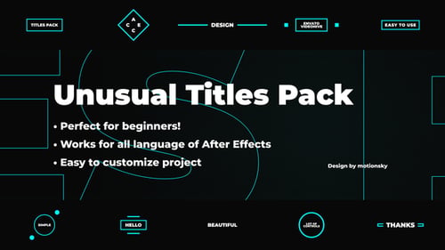 Unusual Titles Pack | After Effects