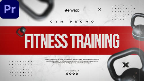 Fitness Training Gym Promo |MOGRT|