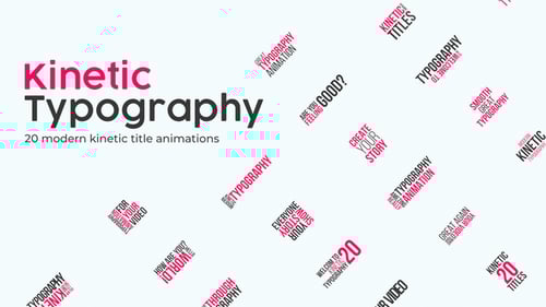 Dynamic Kinetic Typography Text Animations for Video Titles