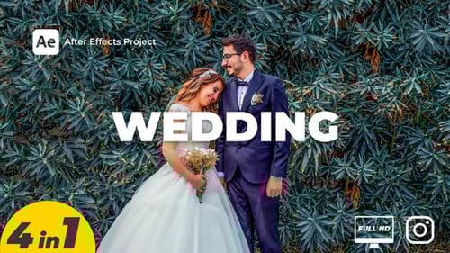 Modern Romantic Wedding Slideshow Opener with Dynamic Text