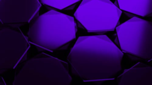 Abstract Dark Purple Hexagon Grid Corporate Motion Background