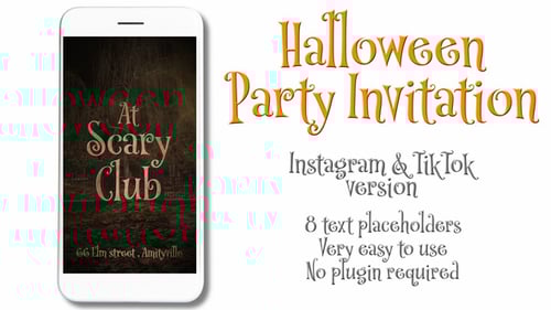 Halloween Party Invitation for Instagram & TikTok