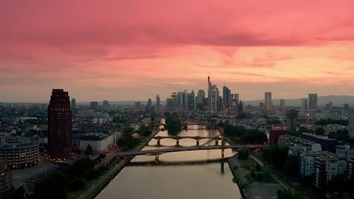 Toma aérea de Frankfurt Am Main