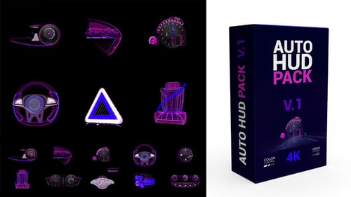 Animated Holographic Car Interface HUD Pack