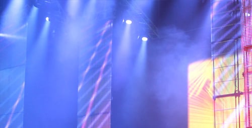 Stage Lights and Abstract Patterns at Concert