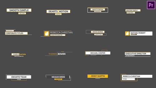 Modern Geometric Lower Third Titles Pack
