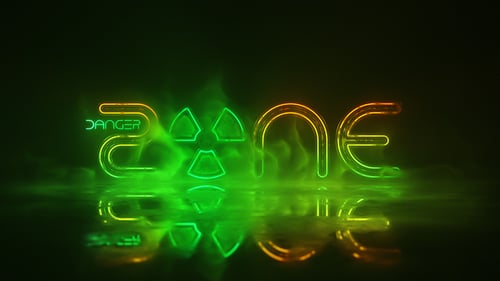 Electric Neon Logo Reveal with Grunge Smoke Effects