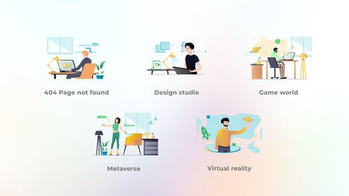 Metaverse - Flat concepts