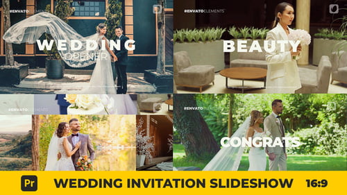 Modern Wedding Slideshow Opener with Clean Text Reveals