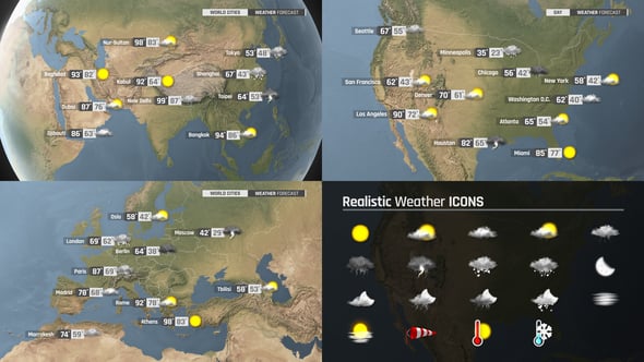 World Weather Forecast - Globe ToolKit, Broadcast Packages ft. 3d ...
