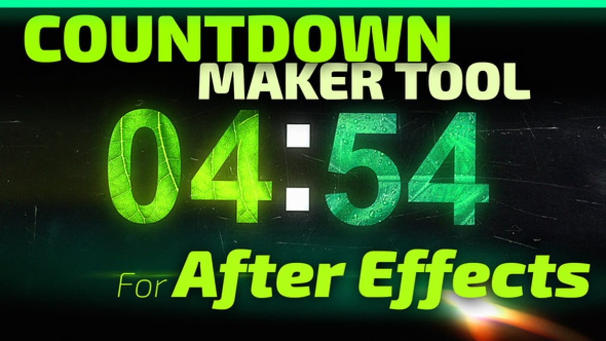 Countdown Maker Tool for After Effects, Elements ft. time & timer - Envato