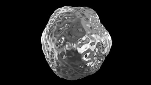 Abstract Fluid Metallic Blob Transform Loop