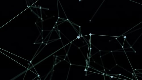 Abstract Digital Network of Connecting Lines and Dots