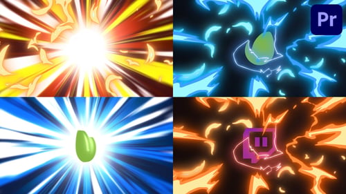 Speedlines Explosion Logo Opener for Premiere Pro