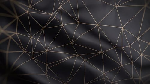 Abstract Geometric Gold Line Wavy Background Seamless Loop
