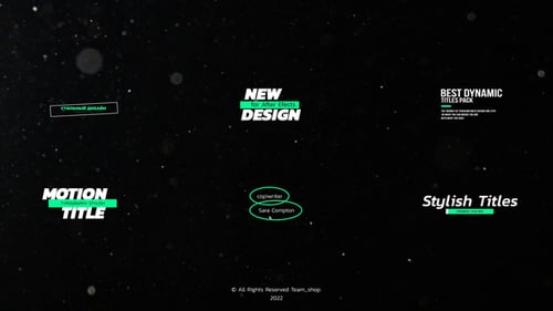 Stylish Titles | After Effects