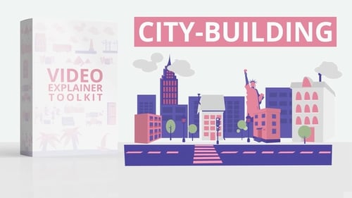 Kit de herramientas explicativas de construcción de ciudades en vídeo