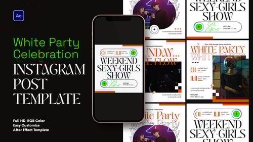 White Party Celebration Instagram Post